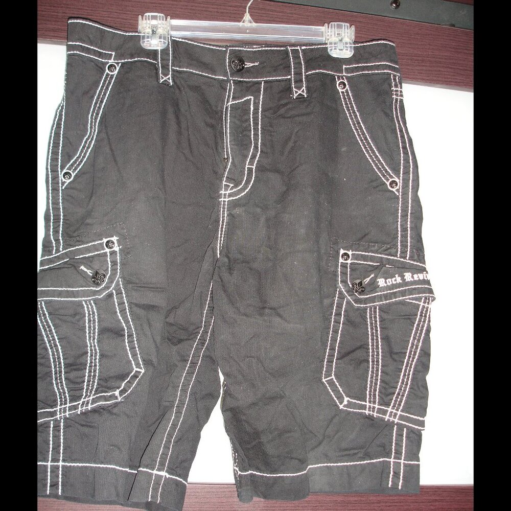 Rock Revival 36 Mens board shorts black
